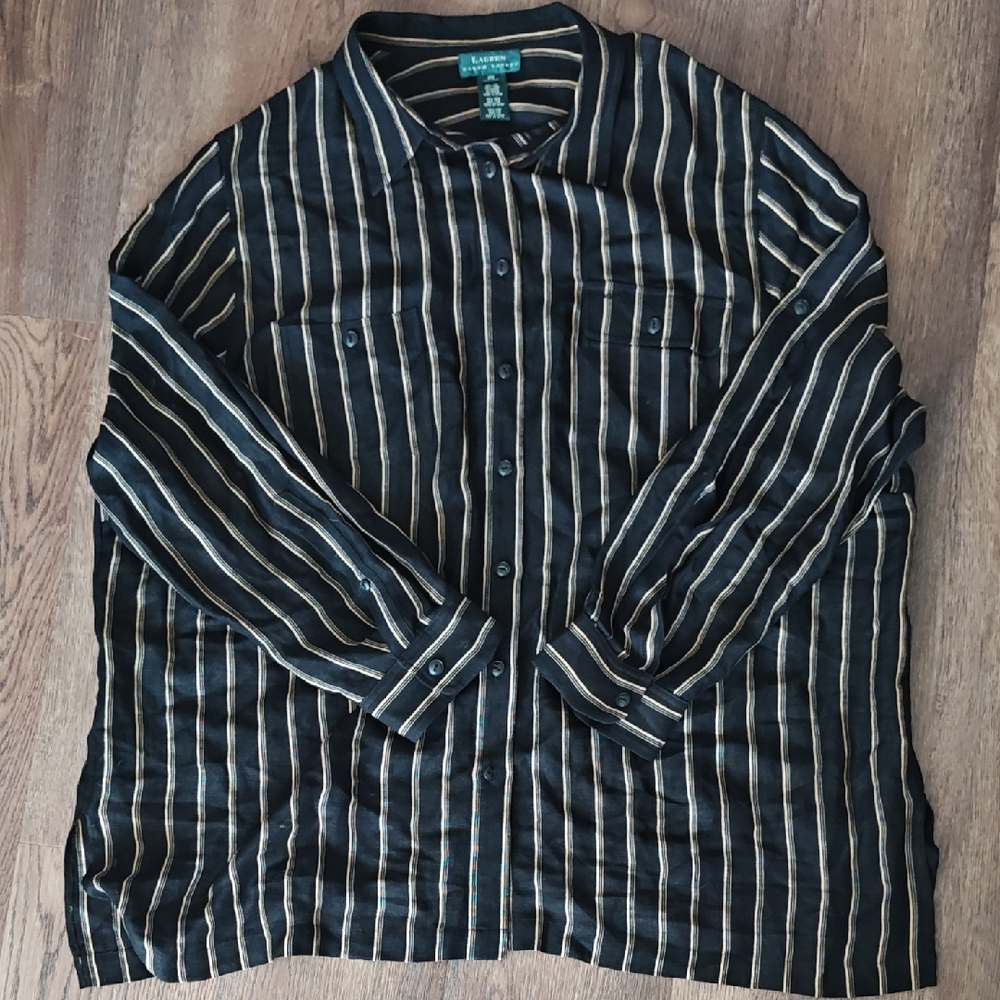 Lauren Ralph Lauren Button Up Sz-3x